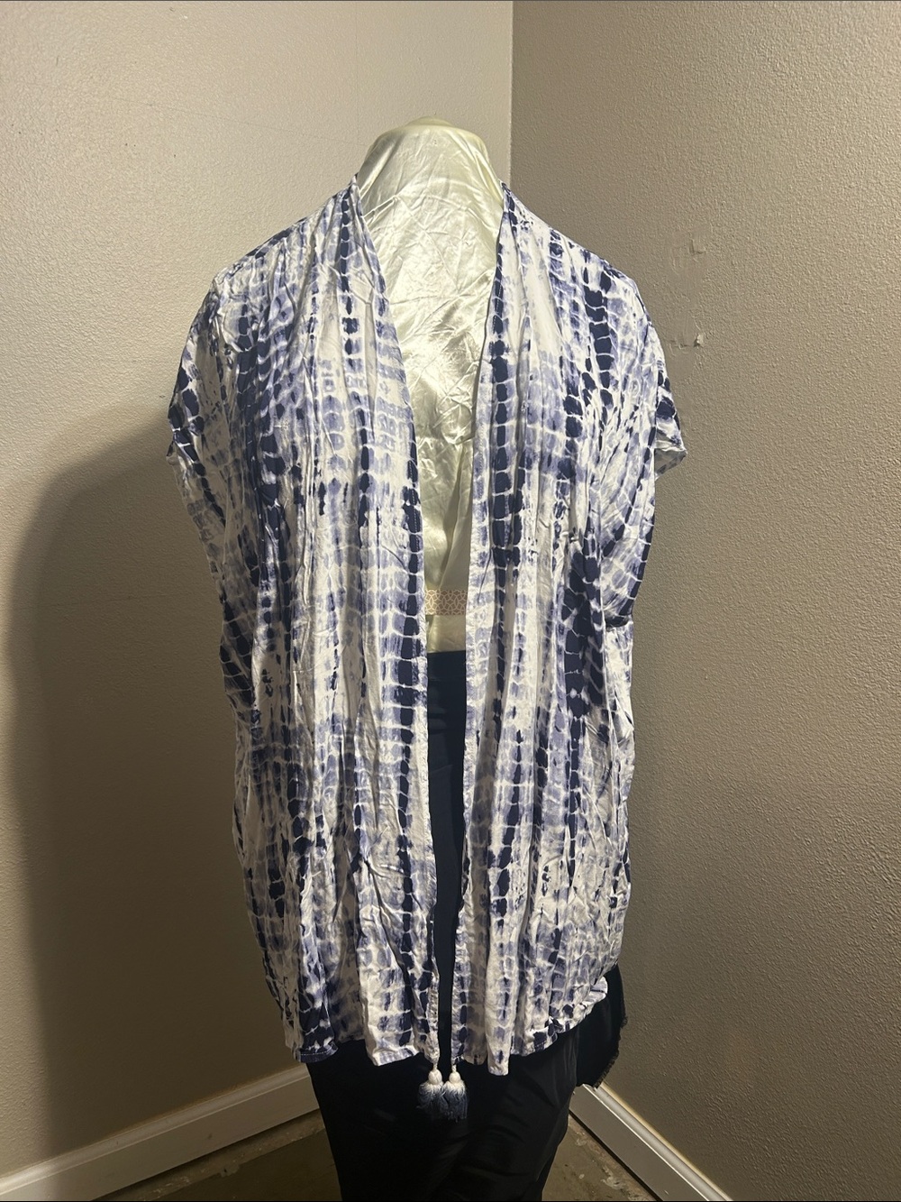 lightweight open front tunic